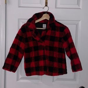 Gap Kids (6-7) Sherpa Jacket in Buffalo Plaid